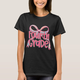 T-shirt Préparation rentrée 4e année Rose Coquette Bow Gi