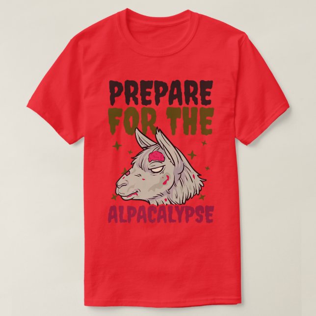 T-shirt Préparer Pour La Conception Alpacalypse Halloween  (Design devant)