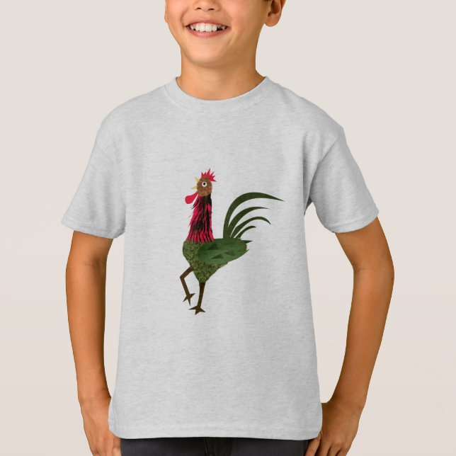 T-shirt Préparez vos enfants à la ferme avec notre coq (Devant)