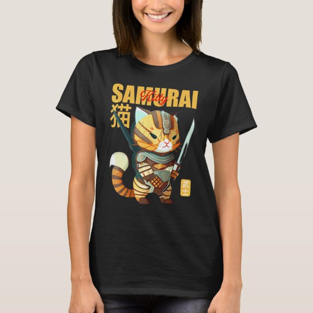 T-shirt Préparez-vous à bondir Samouraï Kitty s'empare de  (Devant)