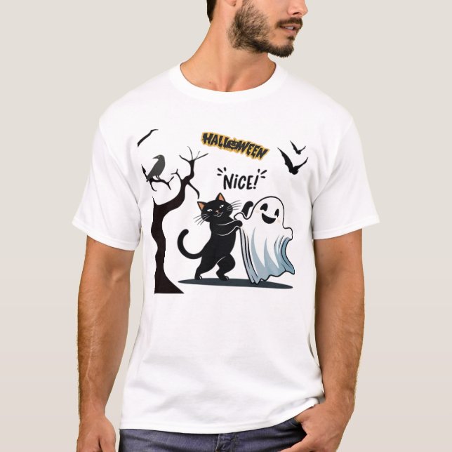 T-shirt Préparez-vous à une fête d'Halloween Nice spectacu (Devant)