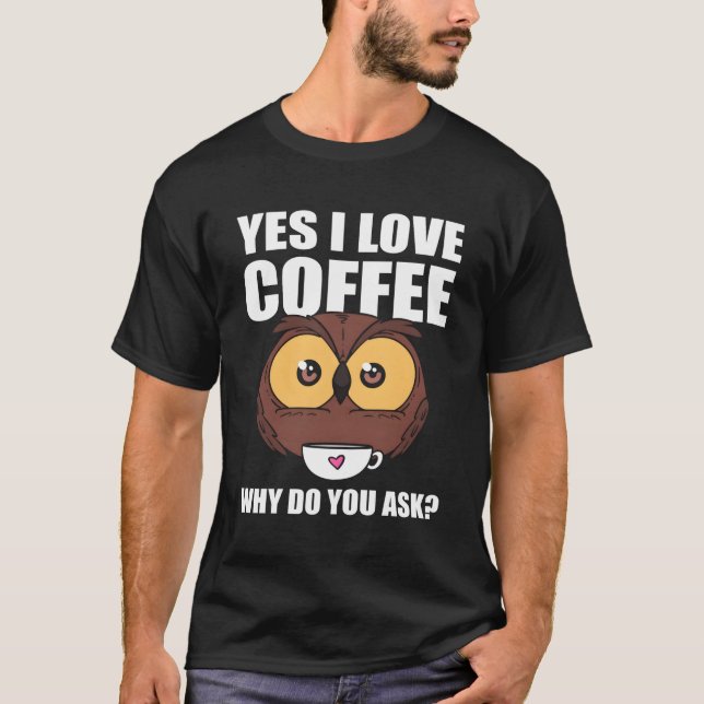 T-shirt Préposé au bar à café Owl Coffee (Devant)
