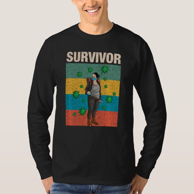 T-shirt Prepper du masque facial de l'apocalypse survivali (Devant)