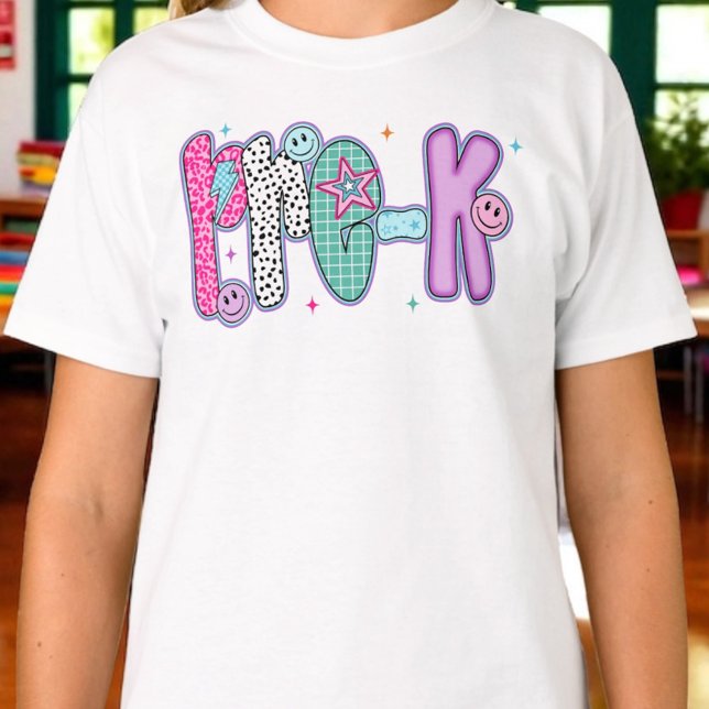 T-shirt Preppy Pre K First Day of  School Coquette (Créateur téléchargé)