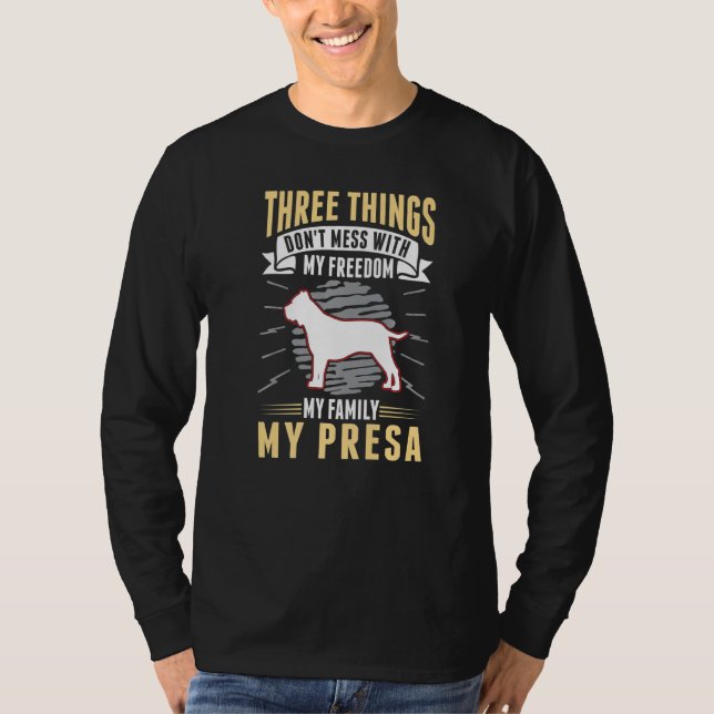 T-shirt Presa Canario Freedom Family Dogo Canario Presa (Devant)