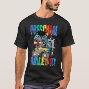 T-shirt Preschol Nail It Monster Truck Dinosaur
