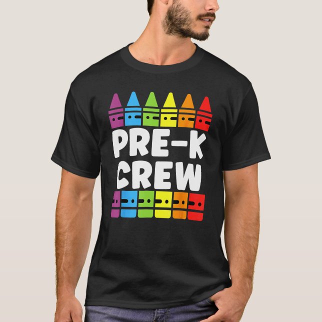 T-shirt PRESCHOOL CREW PRE K Tribe Back To School Teacher  (Devant)