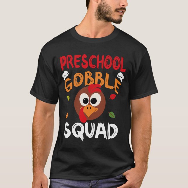 T-shirt Preschool Gobble Squad (Devant)