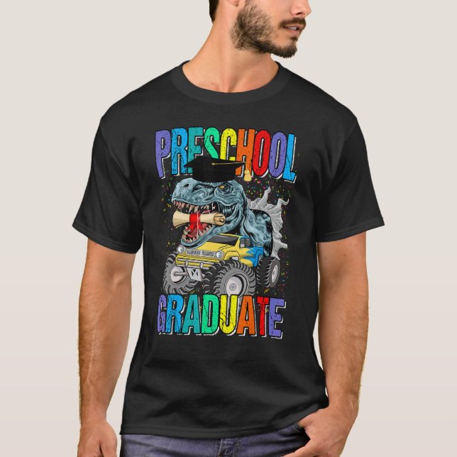 T-shirt Preschool Graduate Monster Truck Dinosaur Graduati (Devant)