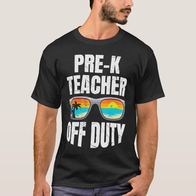 T-shirt Preschool kindergarten educator off duty teacher   (Devant)