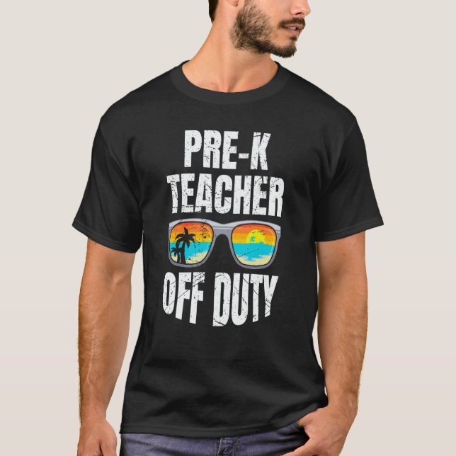 T-shirt Preschool kindergarten educator off duty teacher   (Devant)