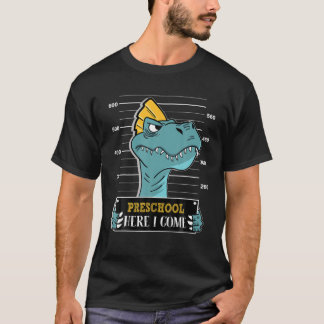 T-shirt Préscolaire Ici Je Viens Rex Dinosaur Garçon Retou