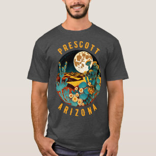 T-shirt Prescott Arizona Desert At Night Painting1