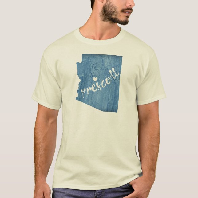 T-shirt Prescott Arizona Wood Grain (Devant)