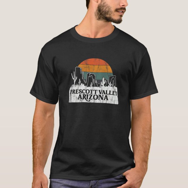 T-shirt Prescott Valley AZ Arizona Coucher de soleil Vinta (Devant)