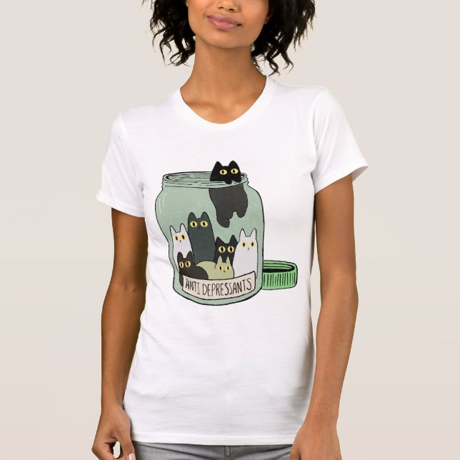 T-shirt Prescription: One Cat a Day (Devant)
