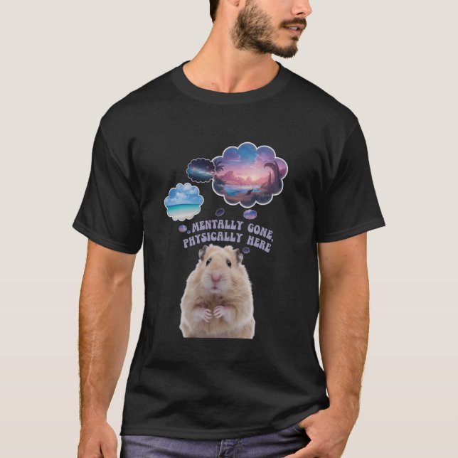 T-shirt Présentation de mème Hamster mème mignon esthétiqu (Devant)
