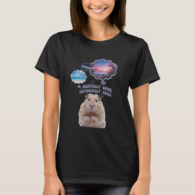 T-shirt Présentation de mème Hamster mème mignon esthétiqu (Devant)