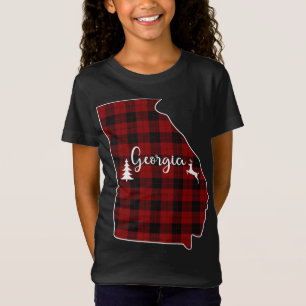 T-Shirt Présentation de Noël pour Maman Papa Red Plaid Dee