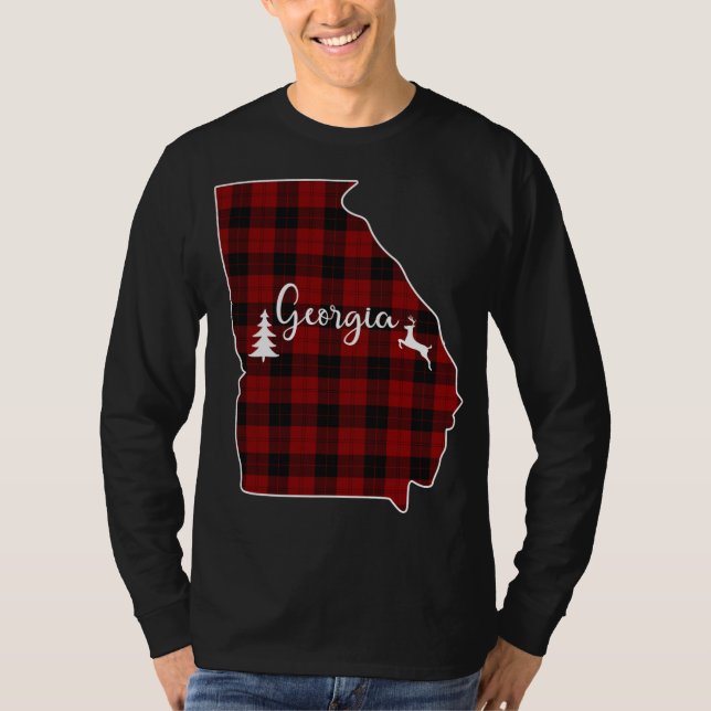 T-shirt Présentation de Noël pour Maman Papa Red Plaid Dee (Devant)