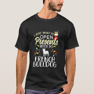 T-shirt Présente Avec Mon Bulldog Français