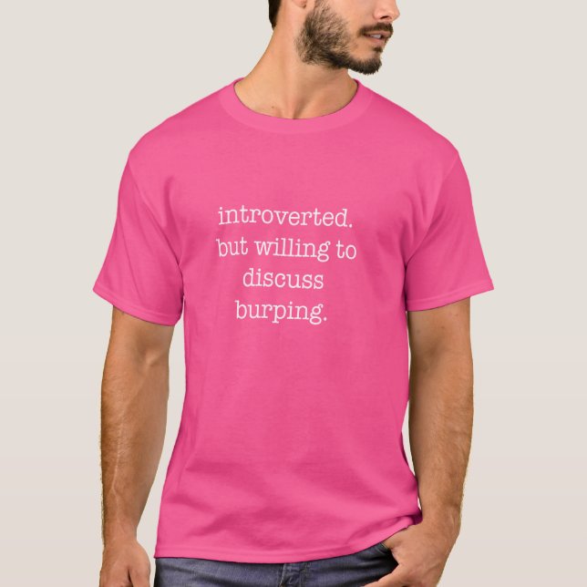 T-shirt Présenté Burping Lover - Drôle Sarcastique Ironiqu (Devant)