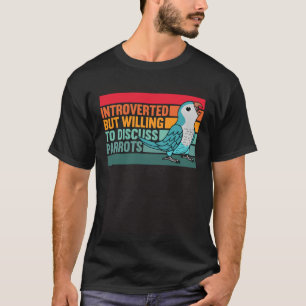 T-shirt Présenté, mais perroquets Moine Bleu Quaker Parake