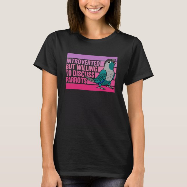 T-shirt Présenté, mais perroquets Turquoise Conu Jouet Ver (Devant)