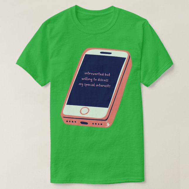 T-shirt Présenté mais prêt à discuter de mon Inte spécial (Design devant)