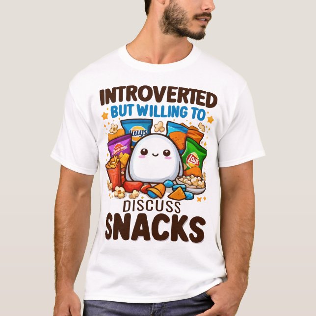T-shirt Présenté mais prêt à discuter des collations (Devant)
