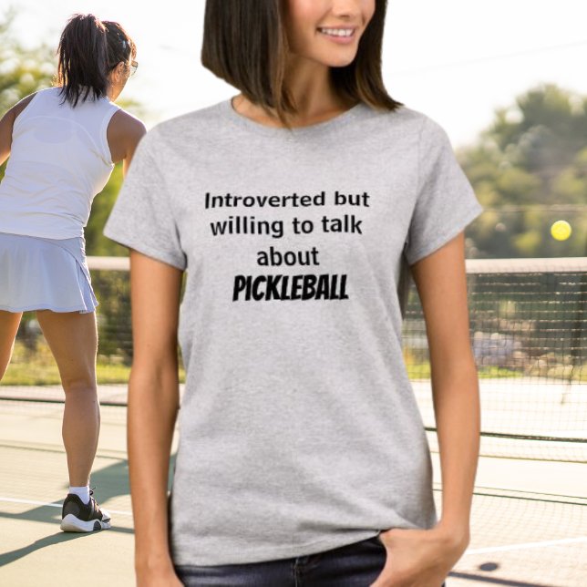 T-shirt Présenté mais prêt à parler de Pickleball (Créateur téléchargé)