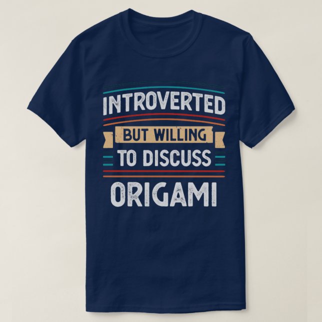 T-shirt Présenté prêt à discuter Origami (Design devant)