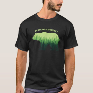 T-shirt Préserver et protéger la nature Ours De l'environn