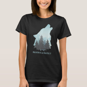 T-shirt Préserver et protéger les loups et les meules de l