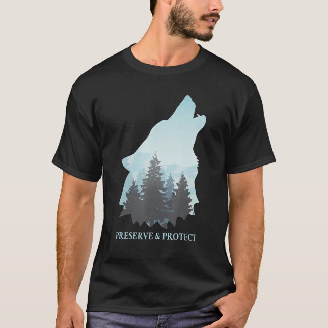 T-shirt Préserver et protéger les loups et les meules de l (Devant)
