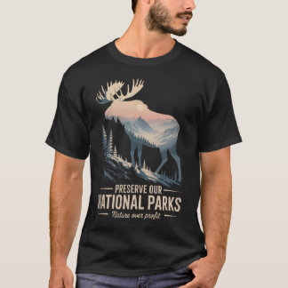 T-shirt Préservons nos parcs nationaux orignal Sauvegardon