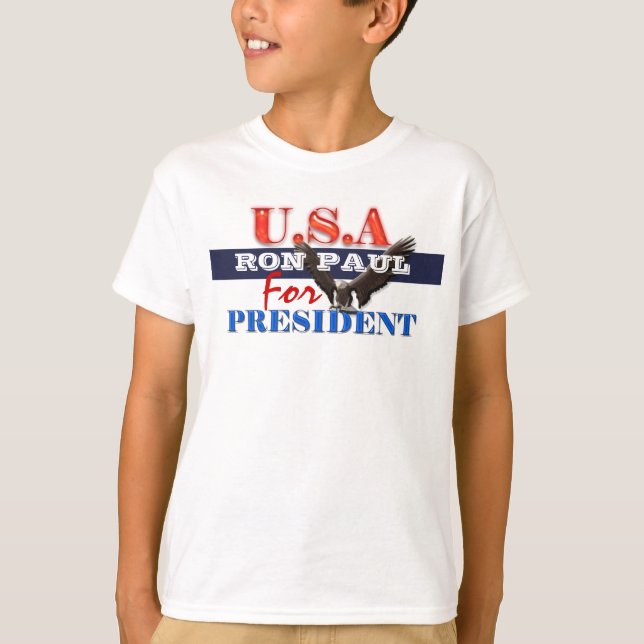 T-shirt Président 2012 PERSONNALISER de Ron Paul (Devant)