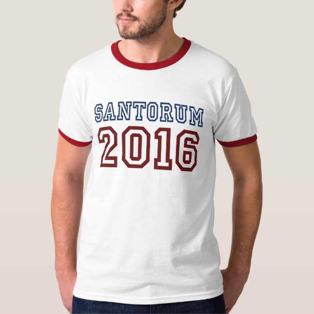 T-shirt Président 2016 police sportive de Rick Santorum (Devant)