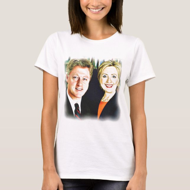 T-shirt Président Bill Clinton & Présidente Hillary Clinto (Devant)