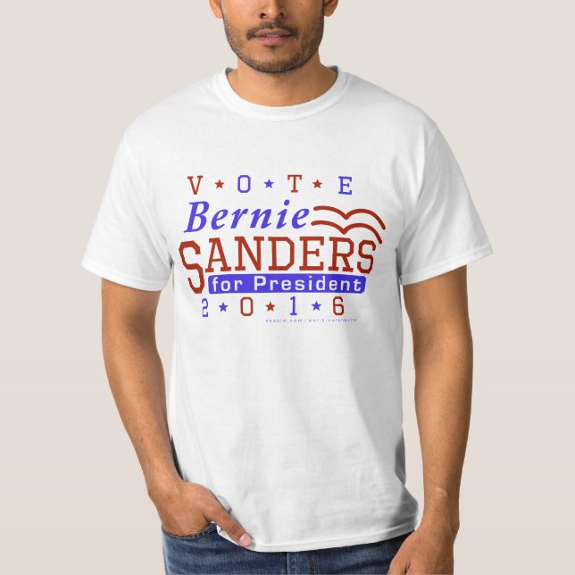 T-shirt Président de ponceuses de Bernie élection 2016 (Devant)