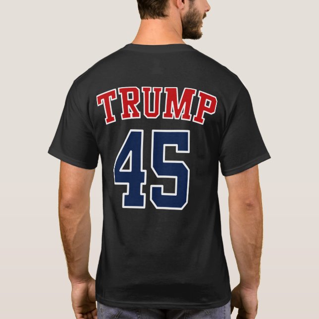 T-shirt Président Donald Trump 45 - Cheveux d'éléphant GOP (Dos)