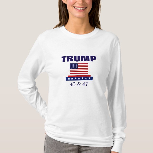 T-SHIRT PRÉSIDENT TRUMP 45 & 47 (Devant)