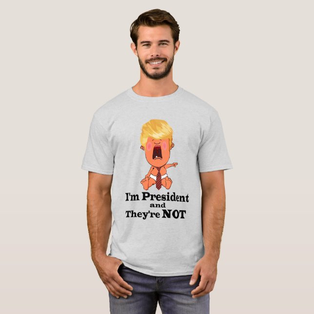 T-shirt Président Trump, Donald Trump, Cry Baby, Man Child (Devant entier)