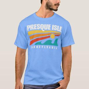 T-shirt Presque Isle Erie Pa Waves Rétro Vintage