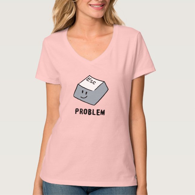 T-shirt Press Esc to Escape Life Problems Funny Minimal  (Devant)