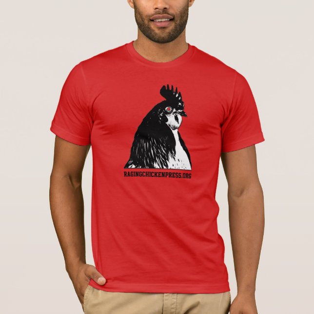 T-shirt Presse T de base de poulet de faire rage (Devant)