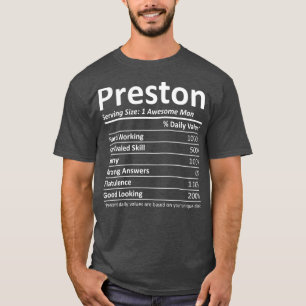 T-shirt PRESTON Nutrition drôle Anniversaire Personnalis