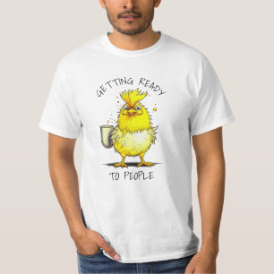 T-shirt Prêt à affronter les gens Citation drôle de poul