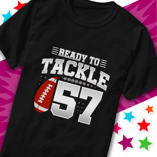 T-shirt Prêt à attaquer 57 Football Party 57e anniversaire
