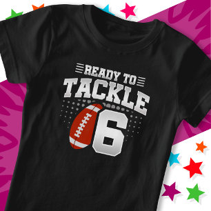 T-Shirt Prêt à attaquer 6 Football Party 6e anniversaire